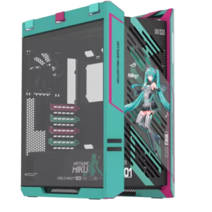 Gabinete Gamer Asus ROG STRIX HELIOS II GX601S HATSUNE MIKU EDITION / ARGB Aura Sync / Cristal Templado / USB 3.1 / E-ATX / GX601S MIKU/GN/TG